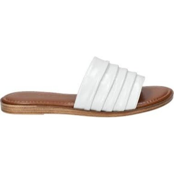 Bella Vita Womens Italy Rya Italy Slip On Flat Slide Sandals White Size 9M NIB - Picture 3 of 5